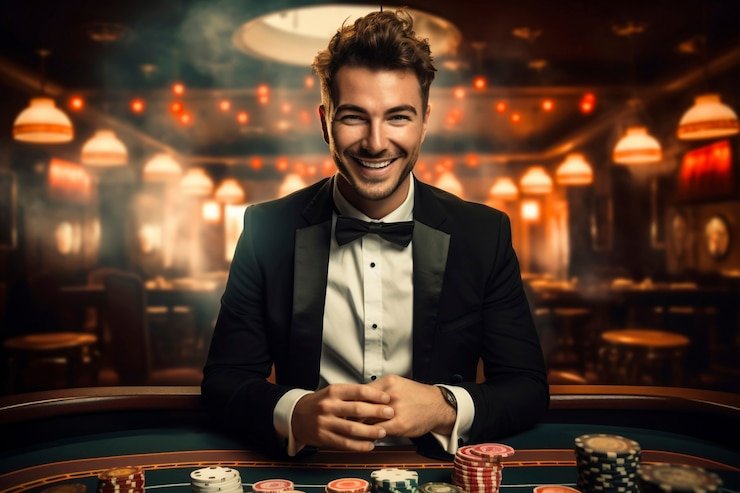 Tim hotel4d bekerja di pusat operasional dengan monitor menampilkan dashboard sportsbook dan live casino